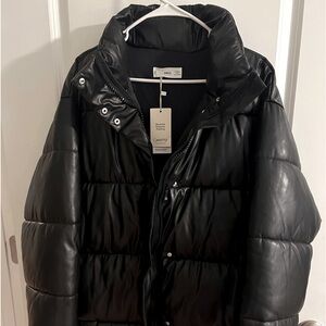 Mango Puffer Jacket with Drawstring